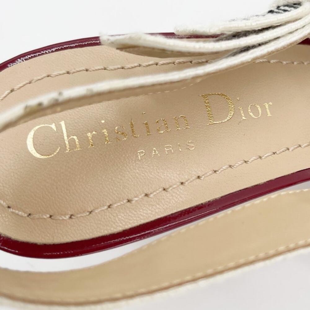 Christian Dior J'Adior Burgundy Patent Leather Slingback Kitten Heel Pumps EU 38 - Picture 8 of 13